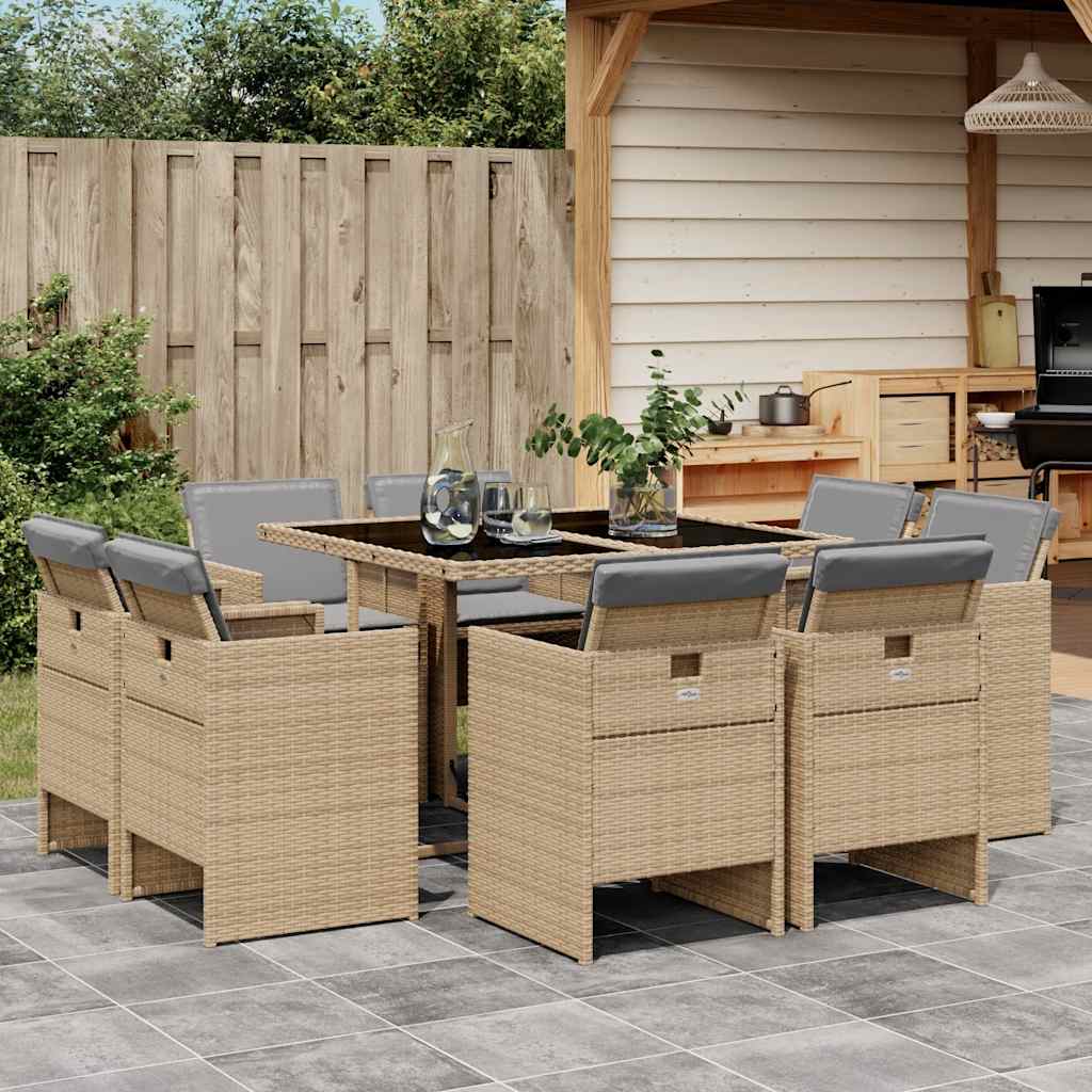 Garden Dining Set | Mix Beige, Black, Light Grey