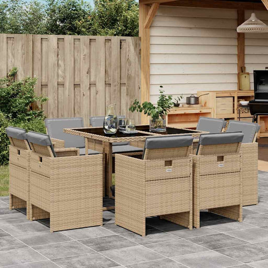 Garden Dining Set | Mix Beige, Black, Light Grey