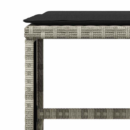 Garden Dining Set | Light grey | PE rattan | 12-seater | Foldable
