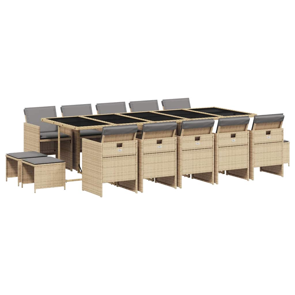 Garden Dining Set | Mix beige, black, light grey