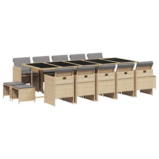 Garden Dining Set | Mix beige, black, light grey