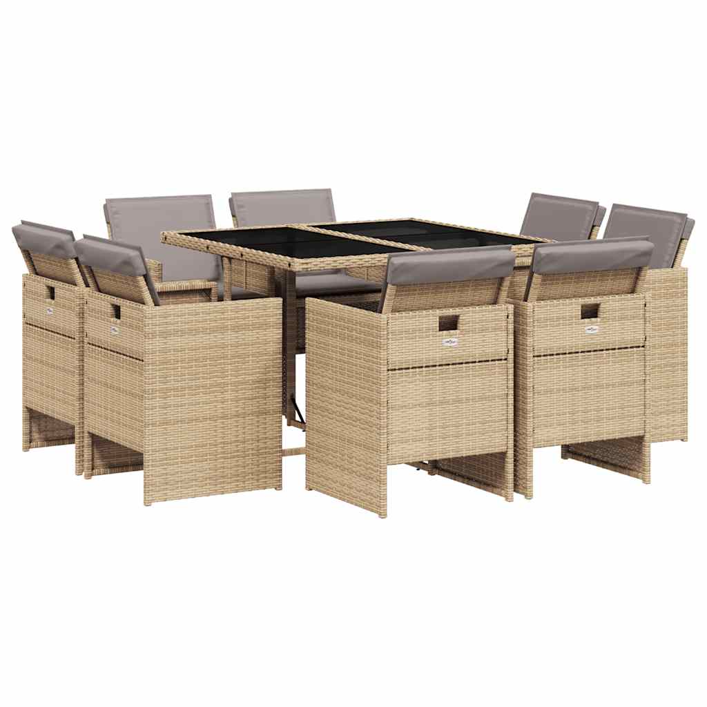 Garden Dining Set | Mix beige and black