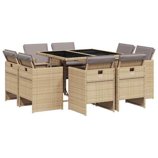 Garden Dining Set | Mix beige and black