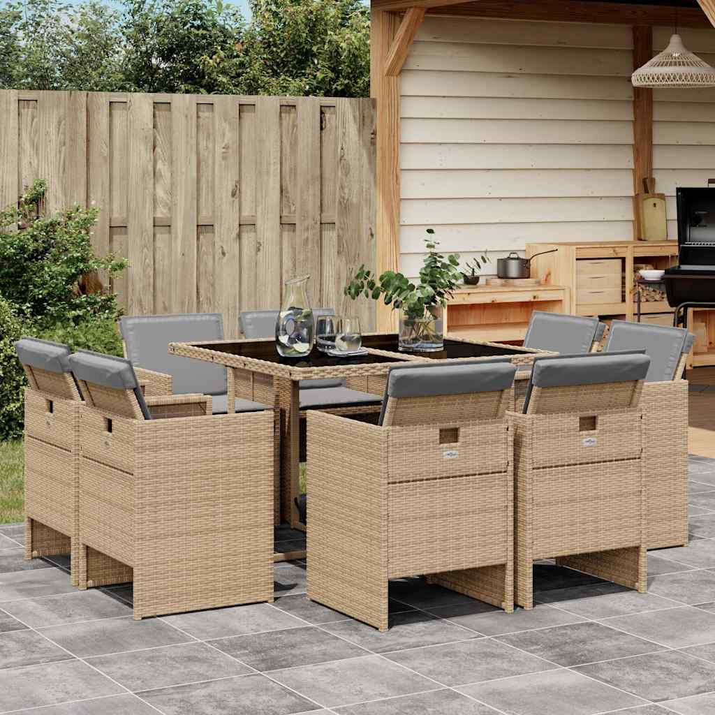 Garden Dining Set | Mix beige and black