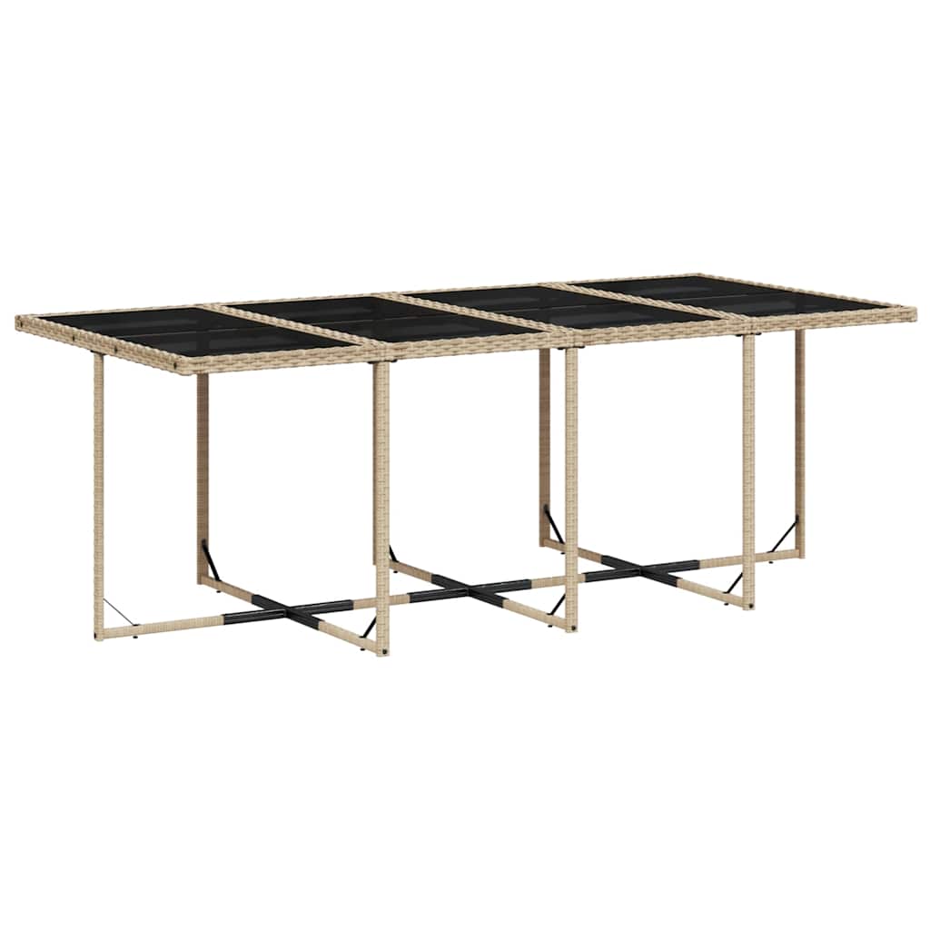 Garden Dining Set | Mix beige, black, light grey | PE rattan | 42 sqft