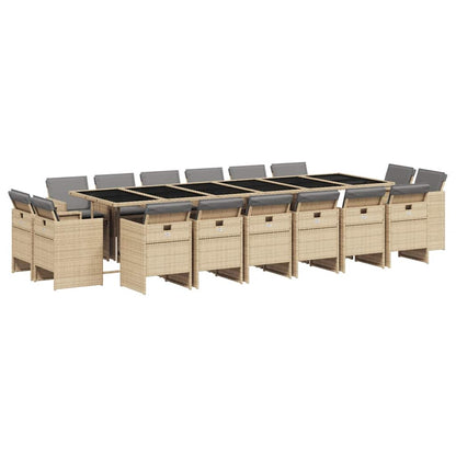 Garden Dining Set | Mix beige and black, Light grey