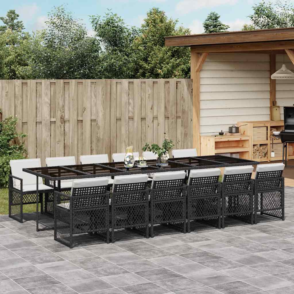 Garden Dining Set | Black and Cream White