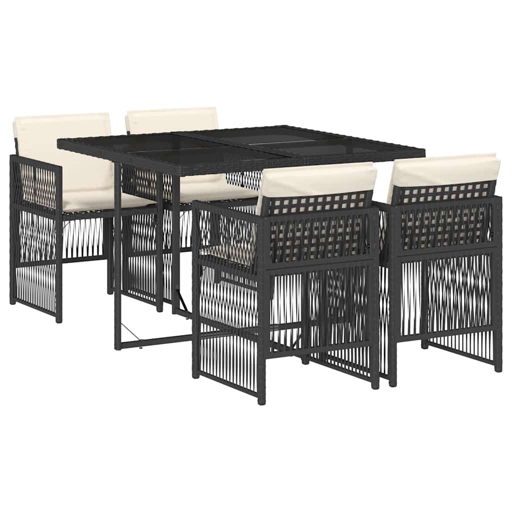 Garden Dining Set | Black, Cream White
