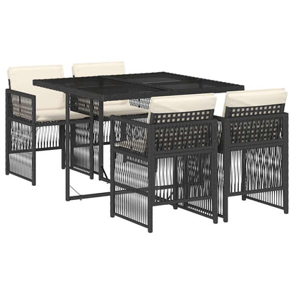 Garden Dining Set | Black, Cream White