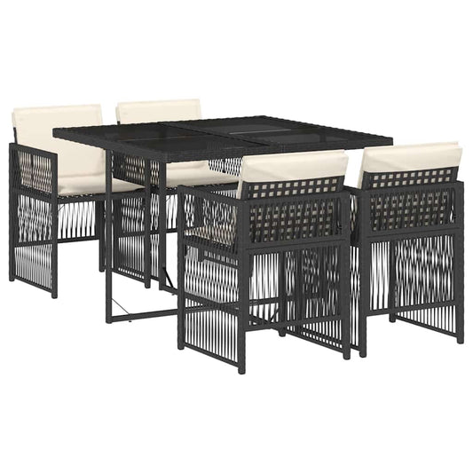 Garden Dining Set | Black, Cream White