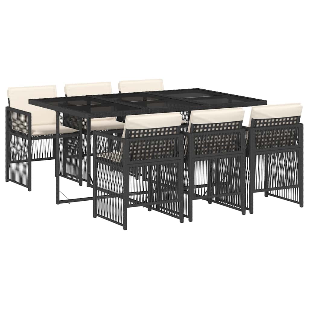 Garden Dining Set | Black, Cream White