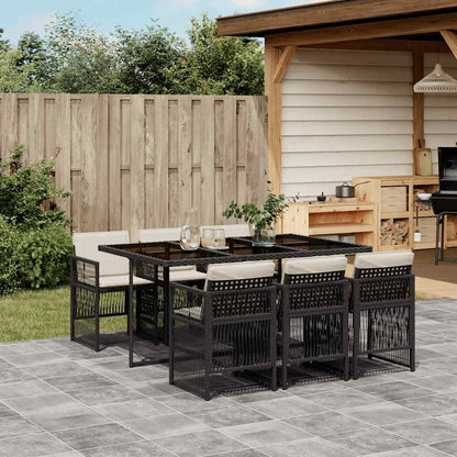Garden Dining Set | Black, Cream White