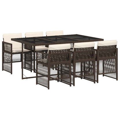Garden Dining Set | Brown and cream