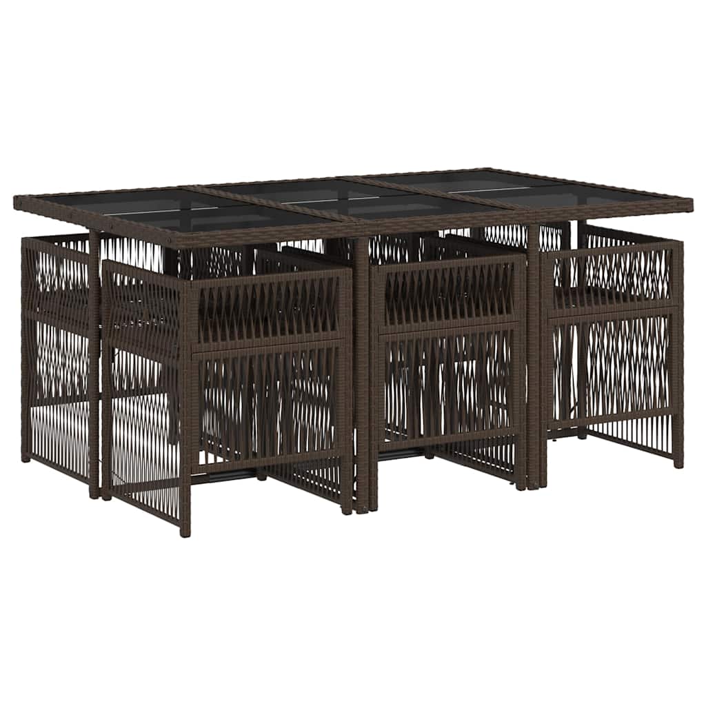 Garden Dining Set | Brown and cream