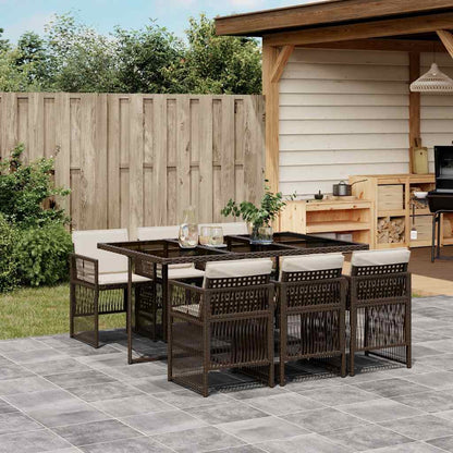 Garden Dining Set | Brown and cream
