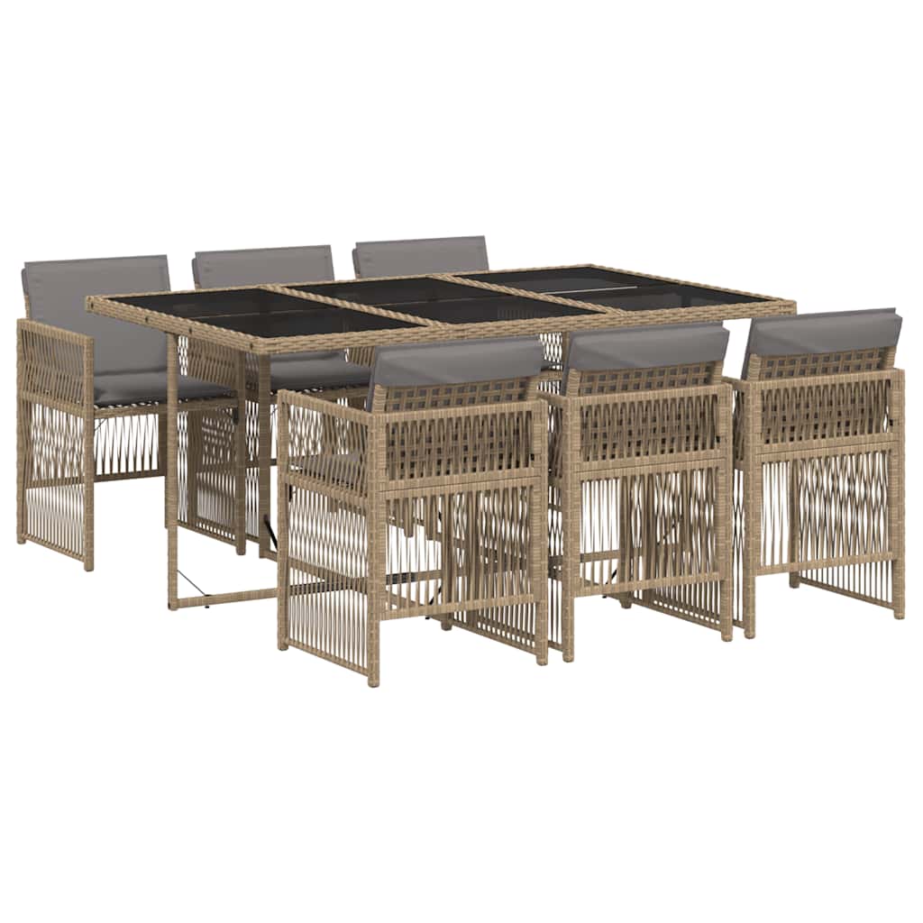 Garden Dining Set | Mix beige and black