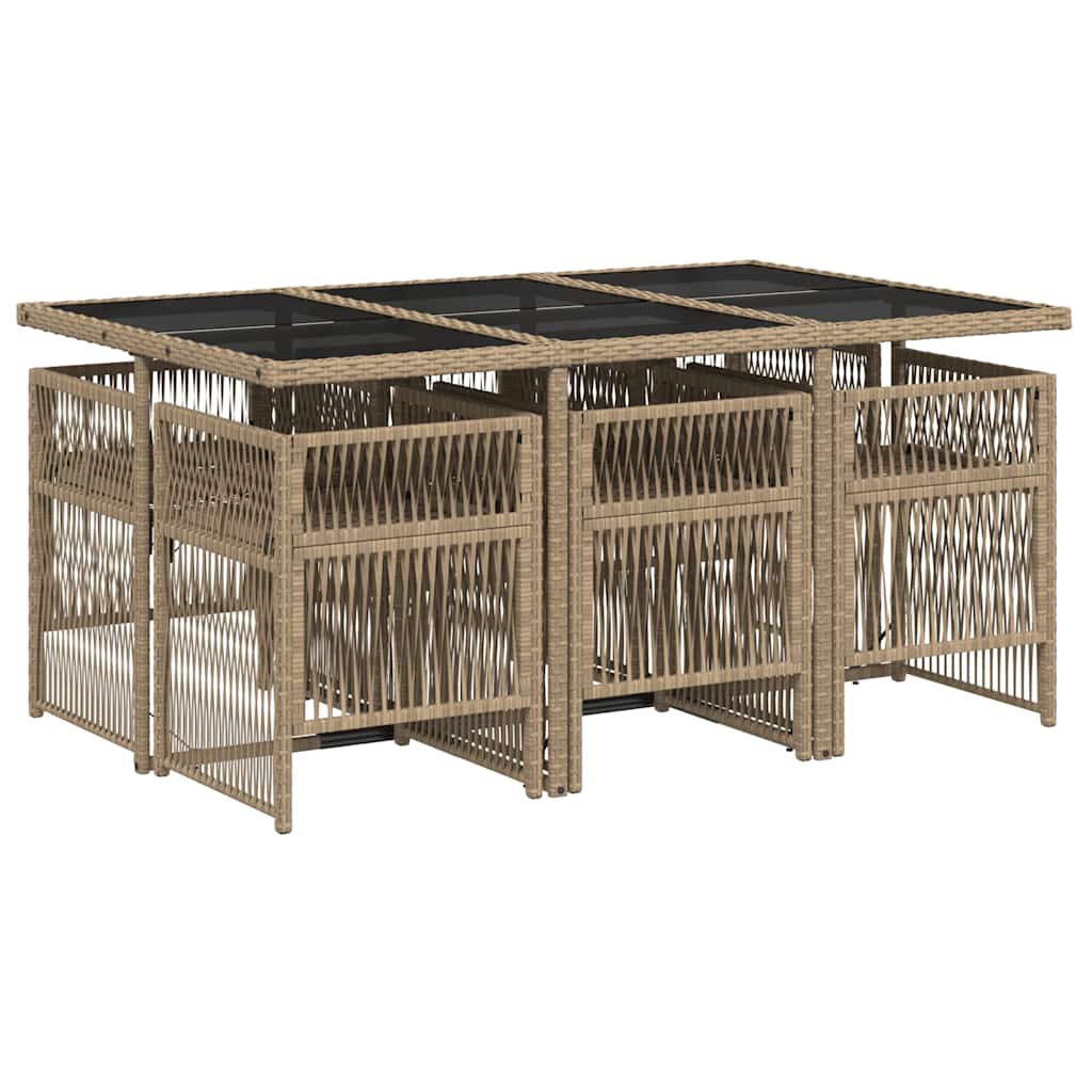 Garden Dining Set | Mix beige and black