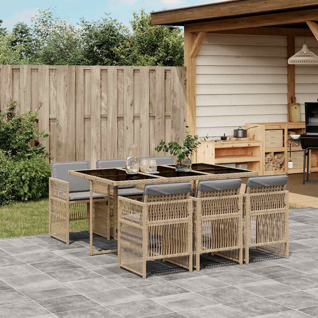 Garden Dining Set | Mix beige and black