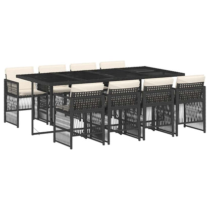 Garden Dining Set | Black and cream white