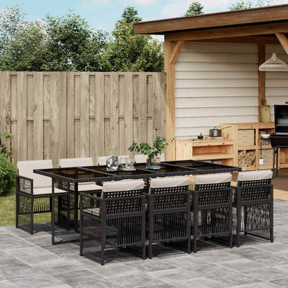 Garden Dining Set | Black and cream white