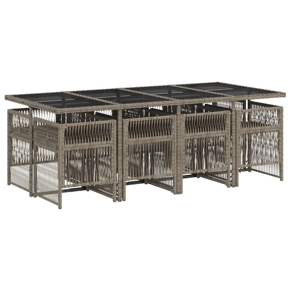 Garden Dining Set | Grey and black