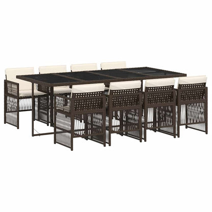 Garden Dining Set | Brown, Cream White, Black