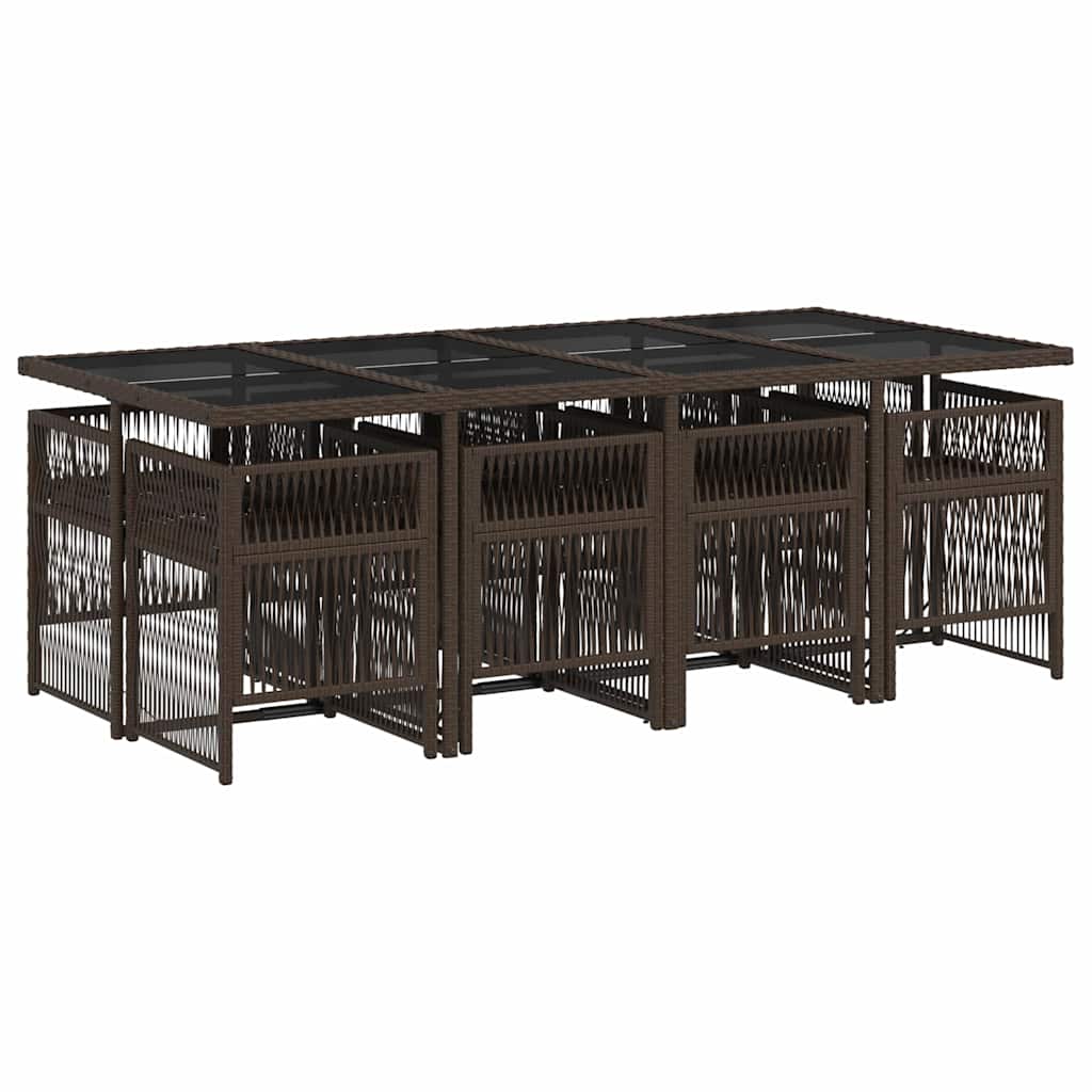 Garden Dining Set | Brown, Cream White, Black