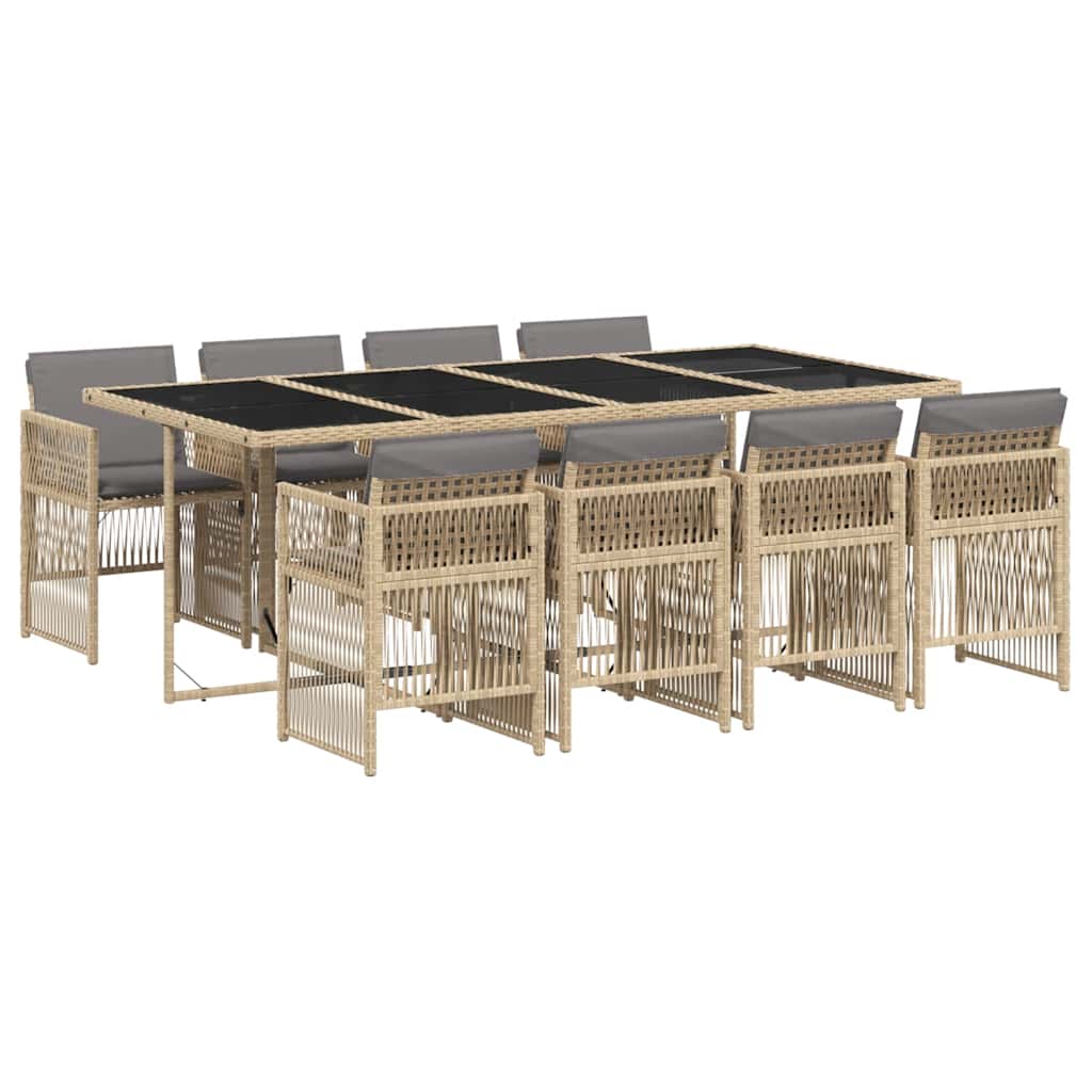 Garden Dining Set | Mix beige and black, Light grey