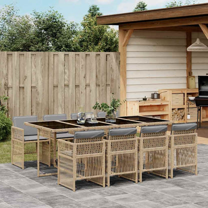 Garden Dining Set | Mix beige and black, Light grey
