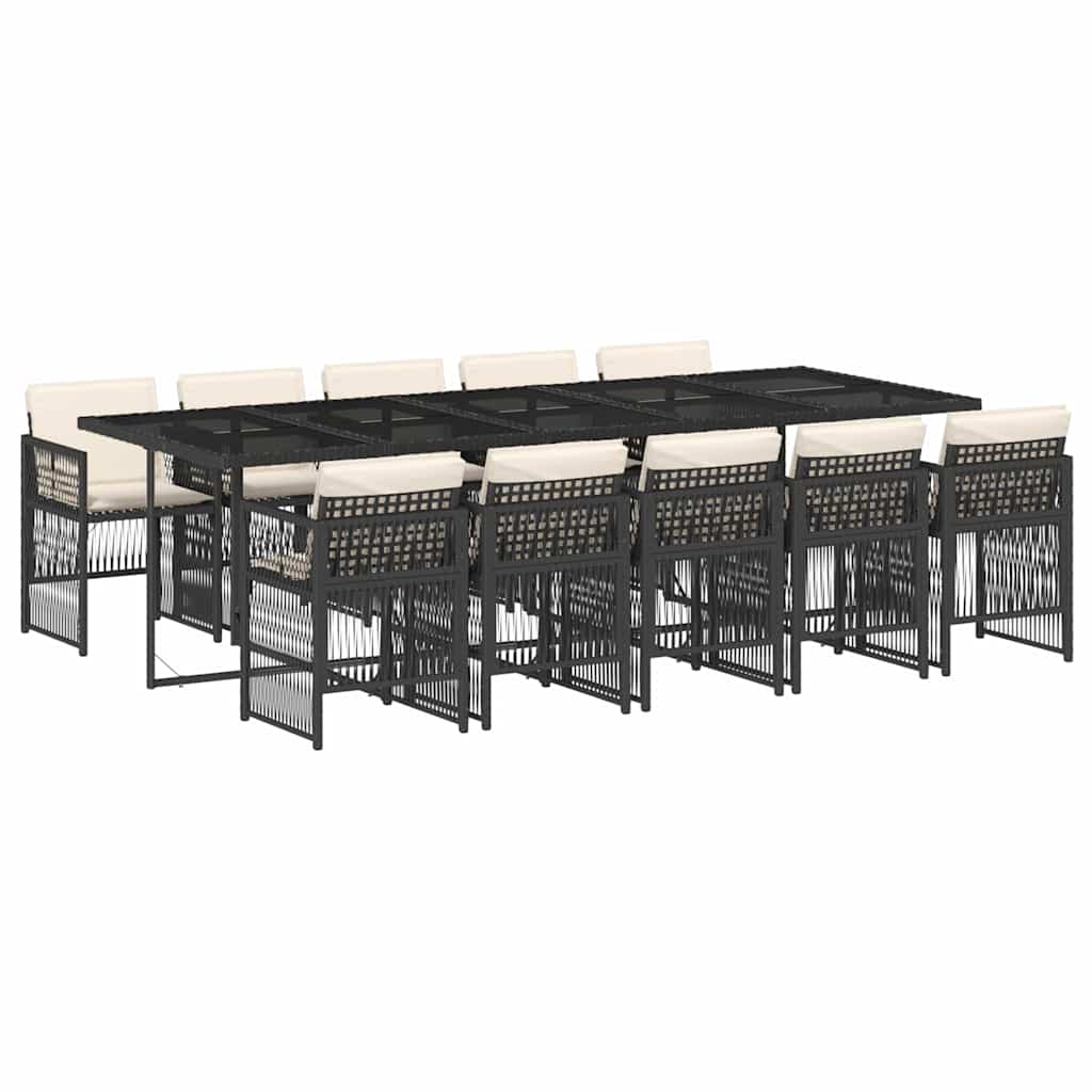 Garden Dining Set | Black, Cream White