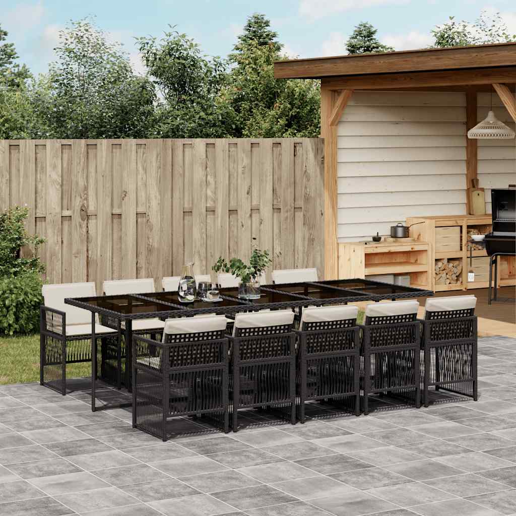 Garden Dining Set | Black, Cream White