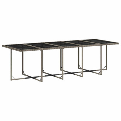 Garden Dining Set | Grey | PE rattan | 10-seater | Foldable