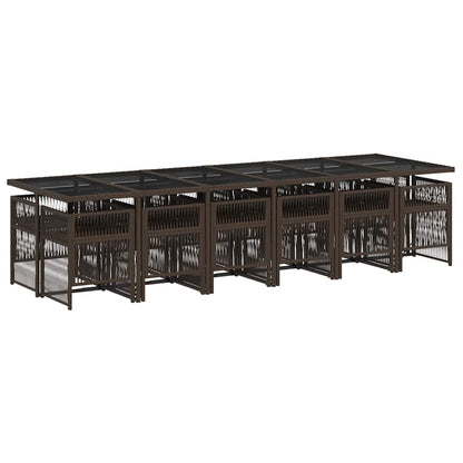 Garden Dining Set | Brown, Cream white