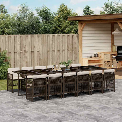 Garden Dining Set | Brown, Cream white