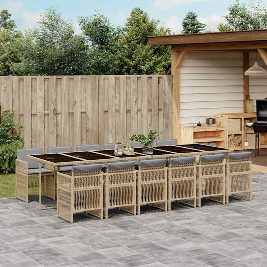 Garden Dining Set | Mix beige and black