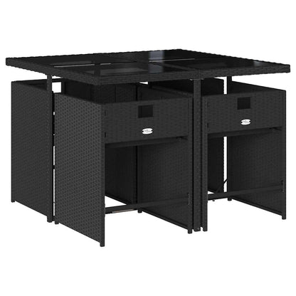 Garden Dining Set | Black and cream white