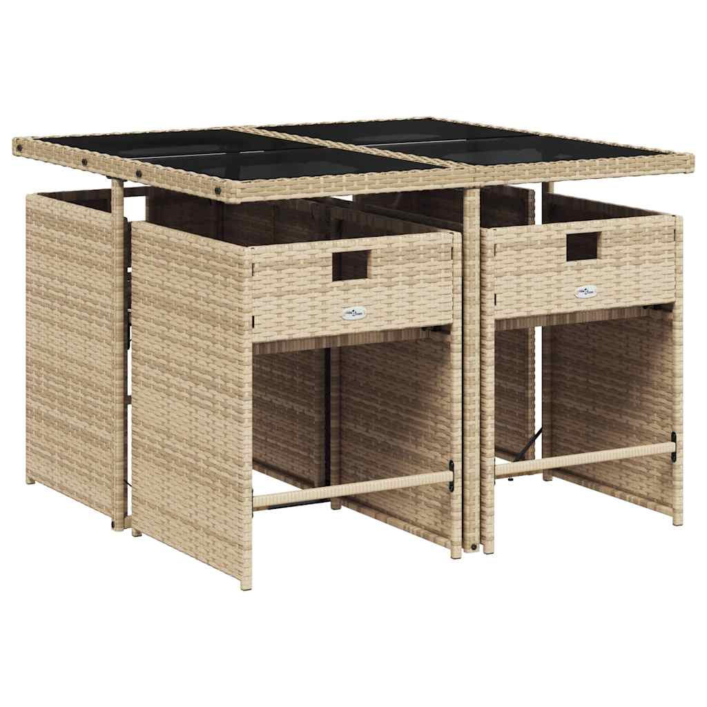 Garden Dining Set | Beige, Black, Cream White