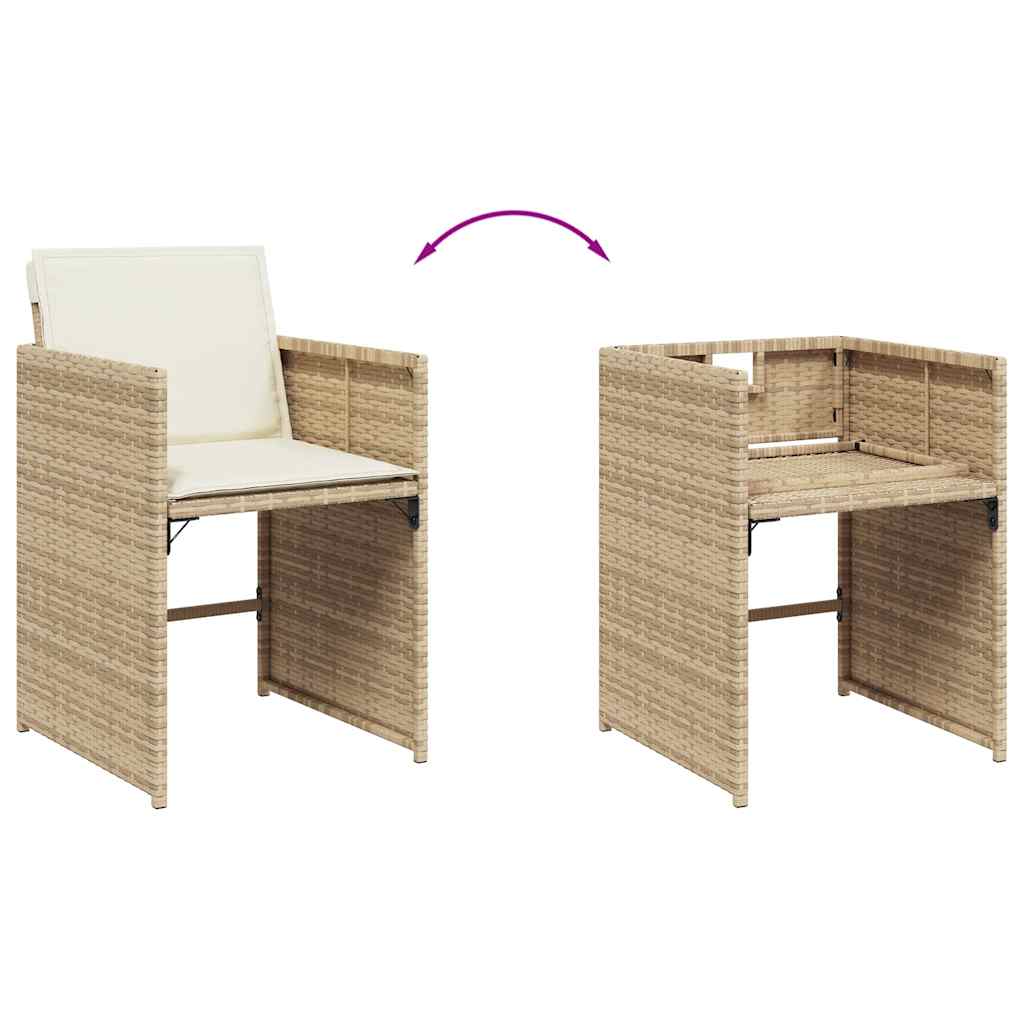 Garden Dining Set | Beige, Black, Cream White