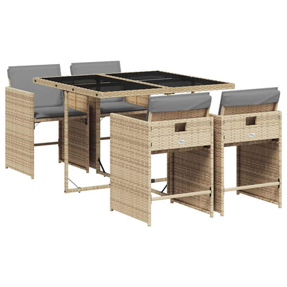 Garden Dining Set | Mix beige, Light Grey, Black