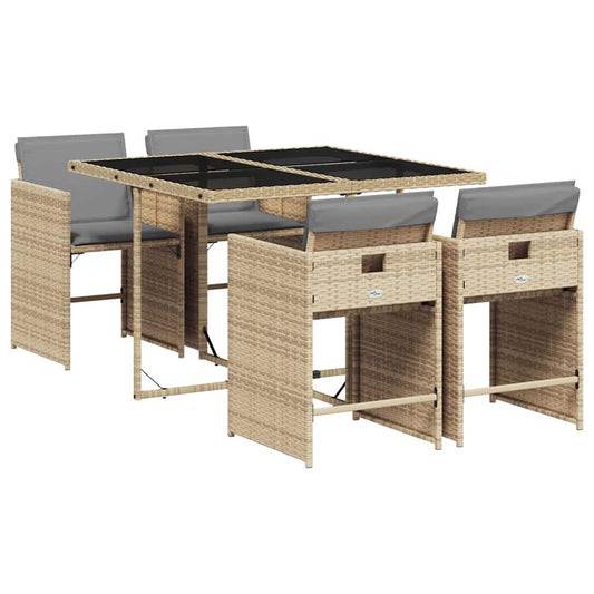 Garden Dining Set | Mix beige, Light Grey, Black