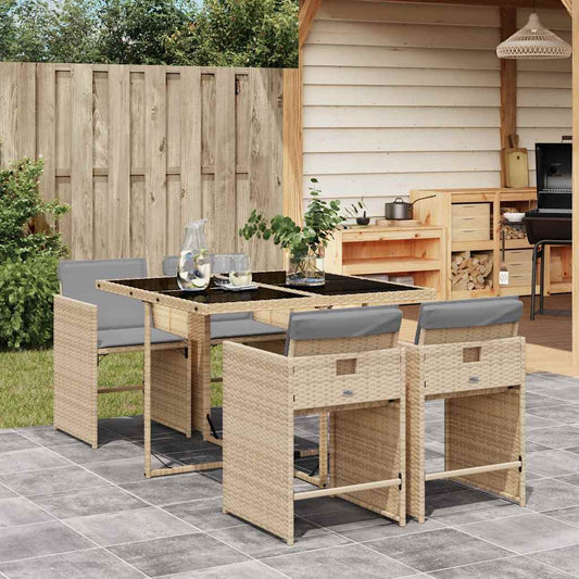 Garden Dining Set | Mix beige, Light Grey, Black