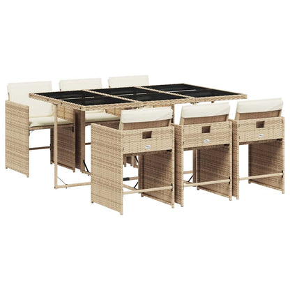 Garden Dining Set | Beige, Cream white, Black