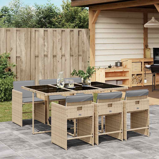 Garden Dining Set | Mix beige, light grey
