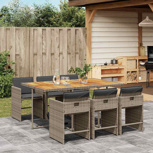 Garden Dining Set | Grey, brown