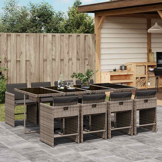 Garden Dining Set | Grey, Dark grey, Black