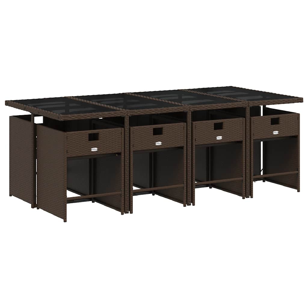 Garden Dining Set | Brown, Cream White, Black