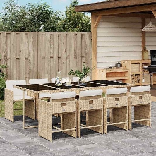 Garden Dining Set | Beige, Black, Cream White