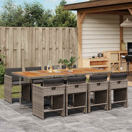 Garden Dining Set | Grey and Brown