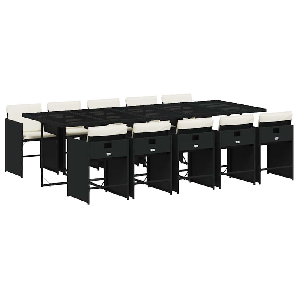 Garden Dining Set | Black, Cream White
