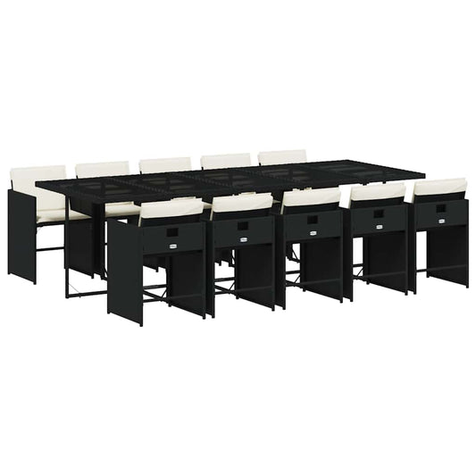 Garden Dining Set | Black, Cream White